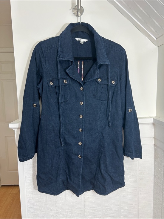 CAbi Tops - Cabi 340 Denim Chambray Tunic Jacket Top size Small
